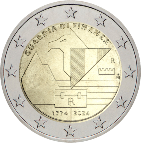 2024 Italija Finansų apsauga 2 eurų moneta (1)