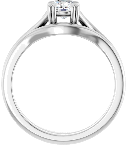 Platinum 5.2 mm Round Solitaire Engagement Ring Mounting (7)