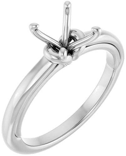 Sužadėtuvių Žiedas „Solitaire“ 585 Baltojo Aukso Round 7.4mm (1)