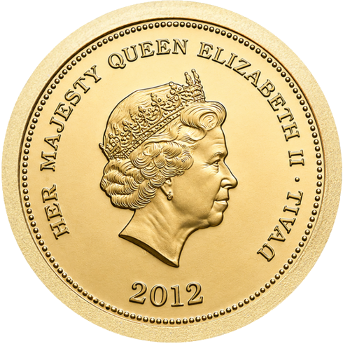2012 Krugerrand Tristan da Cunha 1/2 Crown gold coin (2)