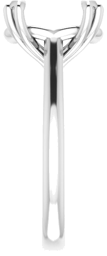 14K White 12x10 mm Oval Solitaire Engagement Ring Mounting (4)