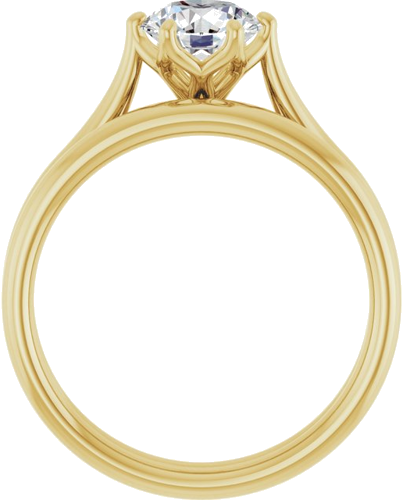 14K Yellow 6.5 mm Round Engagement Ring Mounting (7)