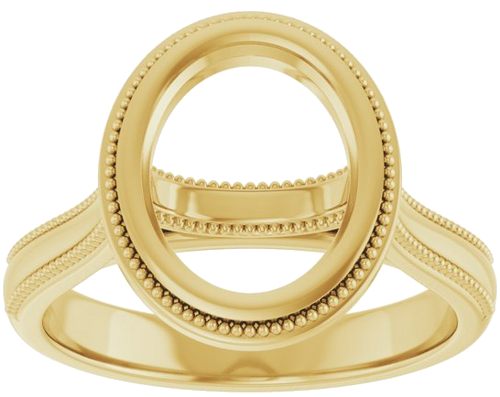 Sužadėtuvių Žiedas „Solitaire“ 585 Geltonojo Aukso Oval 10mm x 8mm (3)