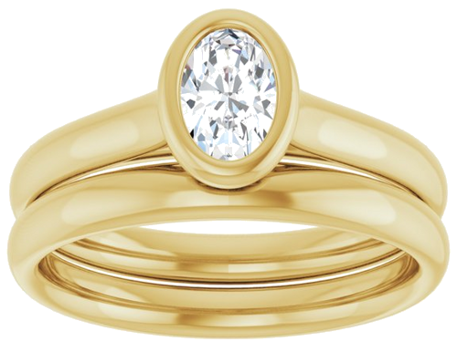 14K Yellow  6x4 mm Oval Solitaire Engagement Ring Mounting (8)
