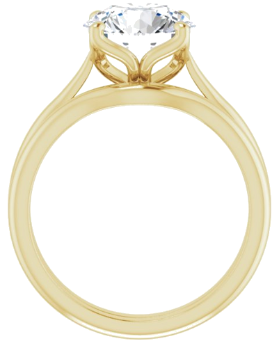 Sužadėtuvių Žiedas „Solitaire“ 14k yellow gold Round 9mm (7)