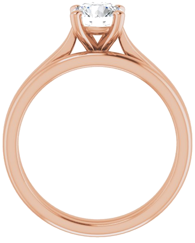 14K Rose 6 mm Round Engagement Ring Mounting (7)
