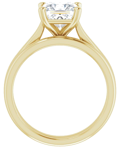 14K Yellow 6.5 mm Square Engagement Ring Mounting (7)