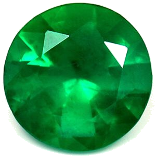 0.97 carat GREEN Round Smaragdas (1)