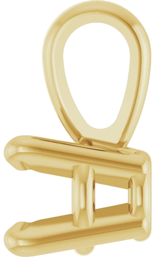 14K Yellow 3 mm Round 4-Prong Pendant Mounting (3)