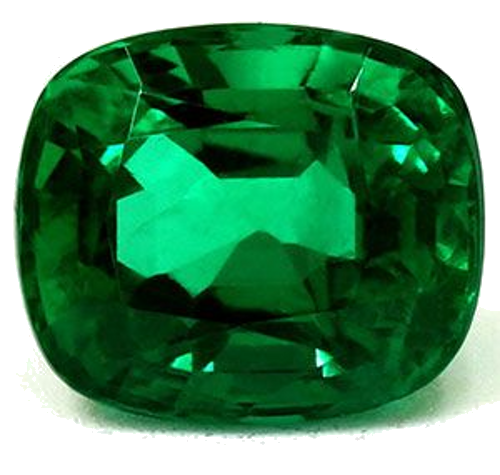 1.22 carat GREEN Cushion Smaragdas (1)