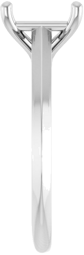 14K White 7 mm Square Solitaire Engagement Ring Mounting (4)