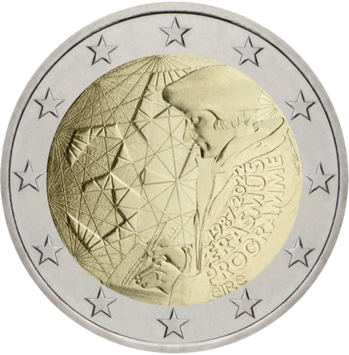 2022 Airija Erasmus 35-metis 2 eurų moneta (1)