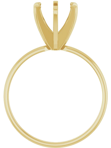 Sužadėtuvių Žiedas „Solitaire“ 585 Geltonojo Aukso Round 7.4mm (2)