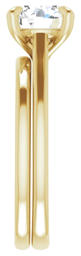 Sužadėtuvių Žiedas „Solitaire“ 750 Geltonojo Aukso Round 7.4mm (9)