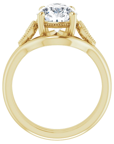 14K Yellow 12x8 mm Pear Solitaire Engagement Ring Mounting (7)