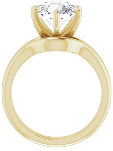 14K Yellow  9 mm Round Solitaire Engagement Ring Mounting (7)