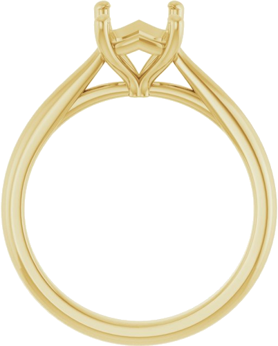 Sužadėtuvių Žiedas „Solitaire“ 585 Geltonojo Aukso Emerald 8mm x 6mm (2)