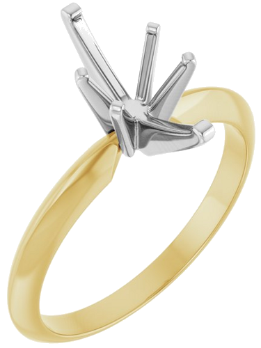 14K Yellow   White Marquise 6-Prong Light Solitaire Engagement Ring Mounting (1)