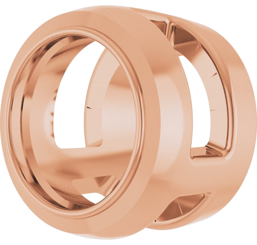 14K Rose 4.4 mm Round Slide Pendant Mounting (2)