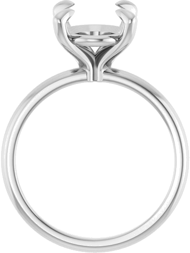 Sužadėtuvių Žiedas „Solitaire“ 585 Baltojo Aukso Oval 11mm x 9mm (2)