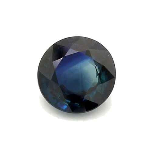 1.28 carat BLUE BRILLIANTSTEP cut Round Safyras (1)