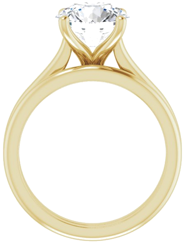 14K Yellow 8.8 mm Round Solitaire Engagement Ring Mounting (7)