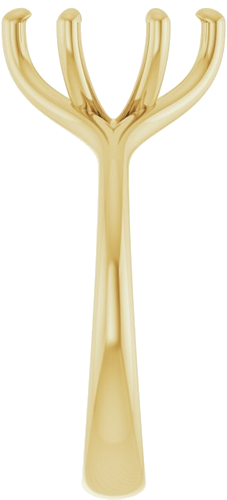 14K Yellow 10x8 mm Oval Engagement Ring Mounting (4)