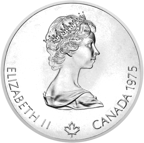 5 dolāri Maratons 1975 Kanāda sudraba monēta (2)