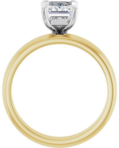 Sužadėtuvių Žiedas „Solitaire“ 750 Baltojo Ir Geltonojo Aukso Emerald 8mm x 6mm (7)