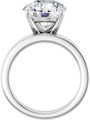 Platinum 11 mm Round Solitaire Engagement Ring Mounting (7)