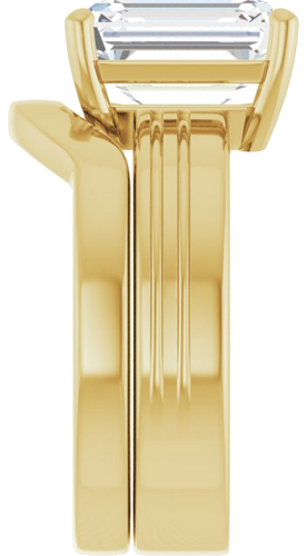 14K Yellow 10x8 mm Emerald Solitaire Engagement Ring Mounting (9)