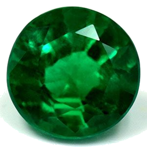 1.08 carat GREEN Round Smaragdas (1)