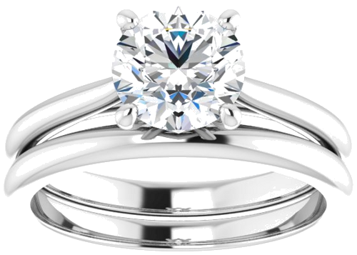 Sužadėtuvių Žiedas „Solitaire“ 950 Platinos Round 7mm (8)