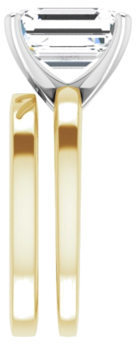 Sužadėtuvių Žiedas „Solitaire“ 585 Baltojo Ir Geltonojo Aukso Emerald 10mm x 8mm (9)