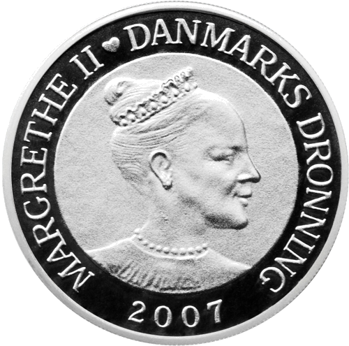 100 kronų Poliariniai metai 2007 Danija sidabrinė moneta (2)