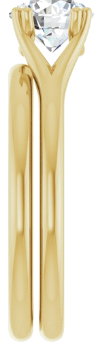 14K Yellow 6.5 mm Round Twin-Prong Woven Solitaire Engagement Ring (9)