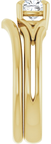 Sužadėtuvių Žiedas „Solitaire“ 585 Geltonojo Aukso Cushion 5mm (9)