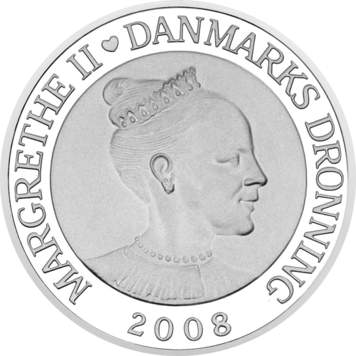 100 крон Полярные годы 2008 Дания серебряная монета (2)