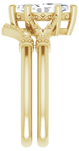 Sužadėtuvių Žiedas „Split Shank“ 585 Geltonojo Aukso Marquise 10mm x 5mm (9)