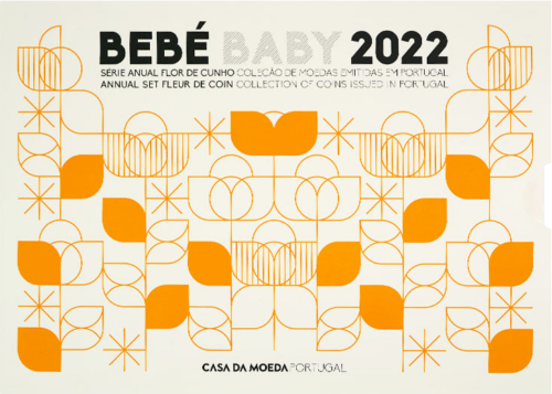 2022  Portugāles BU eiro monētu komplekts jaundzimušajam (1)