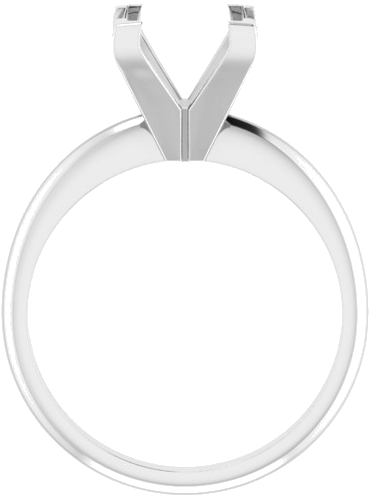 Sužadėtuvių Žiedas „V-End Solitaire“ 585 Baltojo Aukso Square 7.5mm (2)