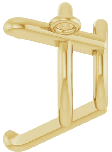 14K Yellow 9 mm Round 3-Prong Necklace Center (3)