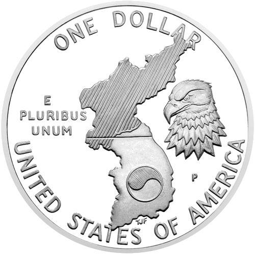 1991 Korean War USA 1 Dollar Silver Coin (2)