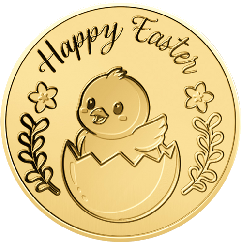 1/1000 oz Happy Easter Chick 1000 Francs Gabon Gold Coin (5)