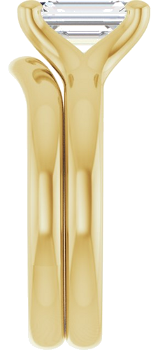Sužadėtuvių Žiedas „Solitaire“ 14k yellow gold Emerald 8mm x 6mm (9)