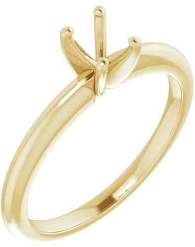 Sužadėtuvių Žiedas „Solitaire“ 585 Geltonojo Aukso Oval 6mm x 4mm (1)