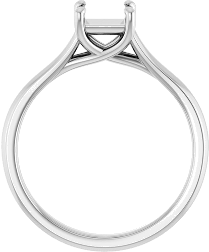 Sužadėtuvių Žiedas „Solitaire“ 585 Baltojo Aukso Square 5mm (2)