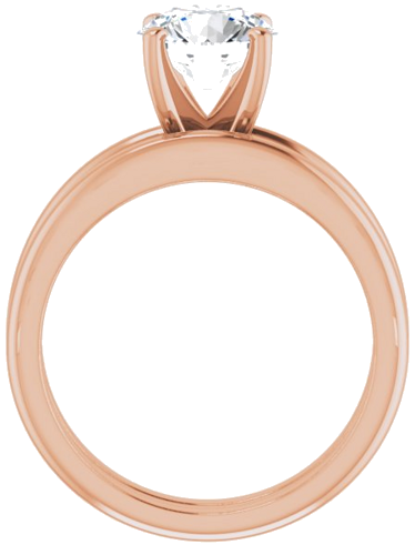 Sužadėtuvių Žiedas „Solitaire“ 585 Rožinis Aukso Round 7.4mm (7)