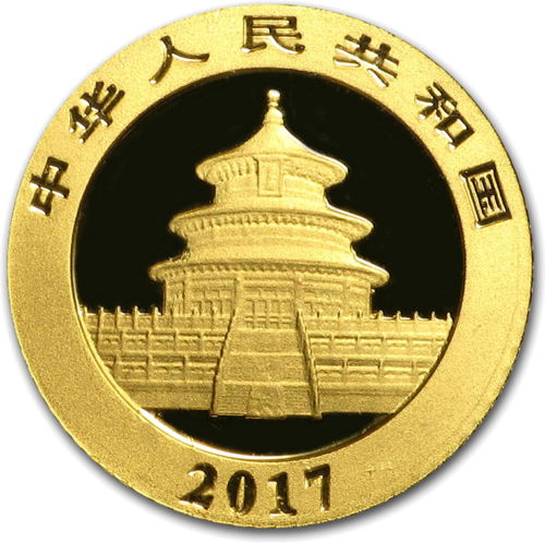 1 g Panda, China, 10 Yuan gold coin, 2017 (2)