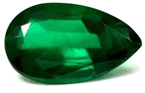 4.38 carat GREEN Pear Smaragdas (1)